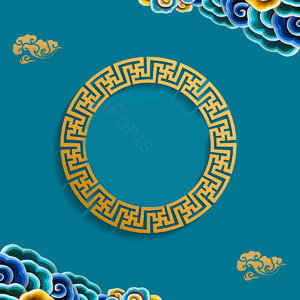 两千一九 中国 中国红 欢腾 镜框 圆 新年年味 猪