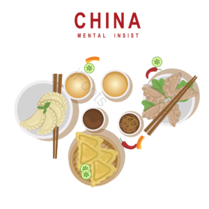 辣椒 芝麻酱 水饺 美食 插图 中国传统 扁平