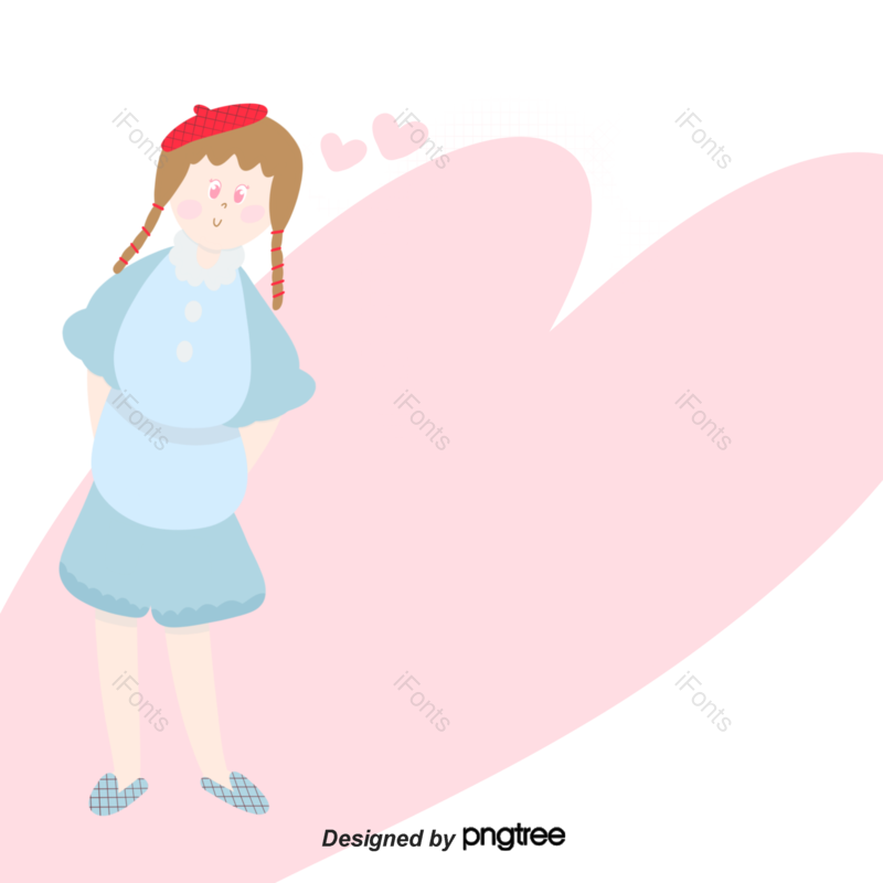 卡通图片,女生元素,情人节PNG,爱心免抠素材