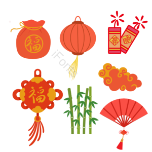 随机 梅子 n 扇子 红色 中国结 灯笼 鞭炮