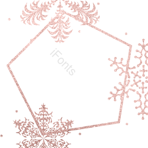 玫瑰金 粉金 底纹 花环 雪花 几何 边框 背景