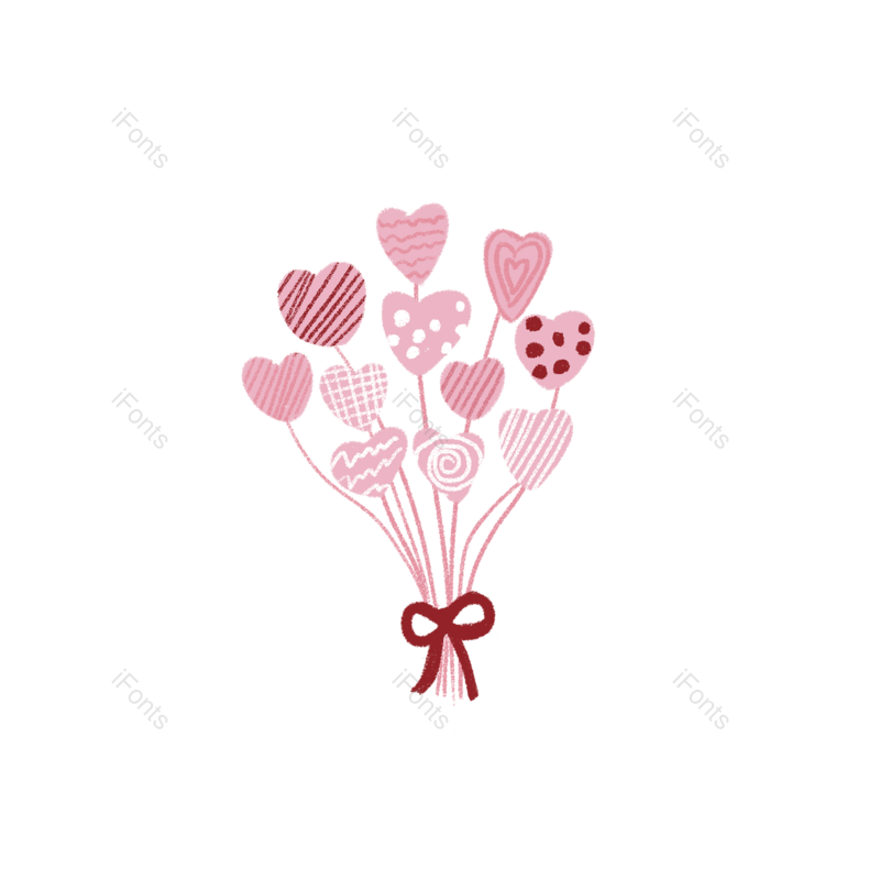 插画图片,海报元素,手绘风PNG,情人节免抠素材