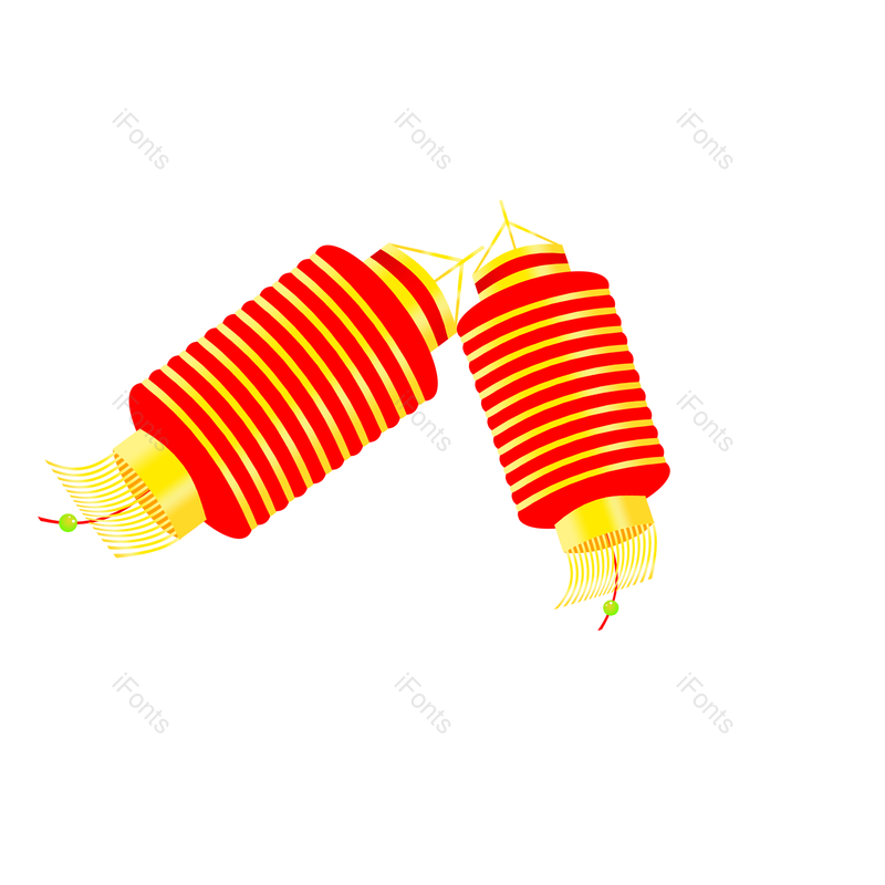 卡通图片,猜灯谜元素,简约PNG,灯笼免抠素材