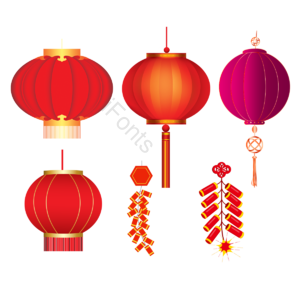 中国式 传统 卡通 宫灯 折纸灯笼 新年 新节日 灯笼