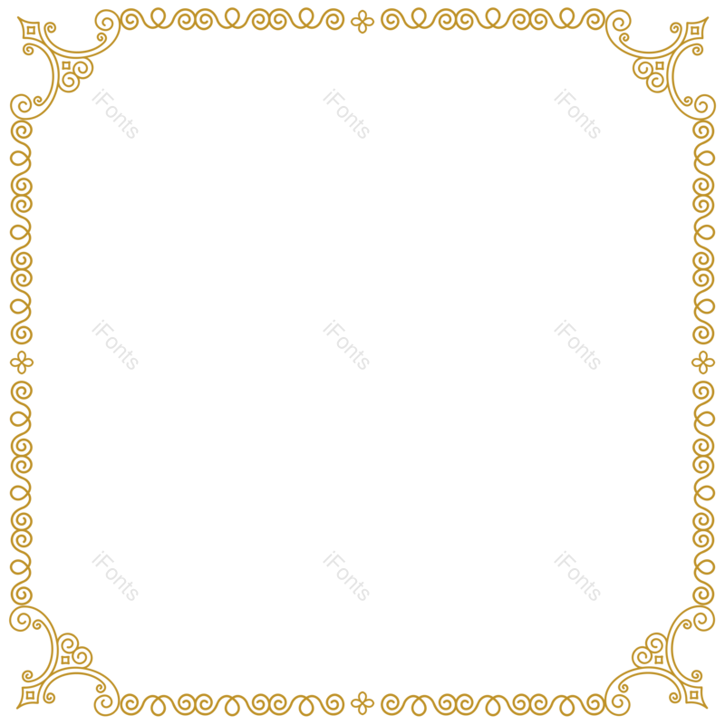 金色的图片,透明边框元素,简单PNG,框架免抠素材