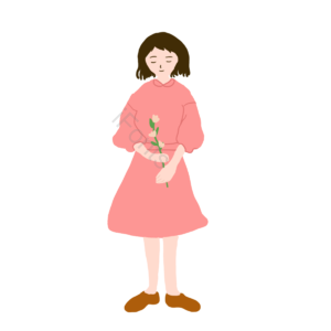 鲜花 女生节 裙子 庆祝 粉色