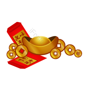 红包 金元宝 铜币 暗金 矢量 节日 漂浮金币 新年