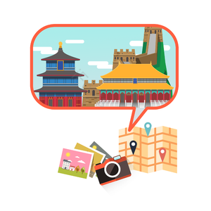 故宫 天坛 长城 照相机 相片 地图 对话框 简约