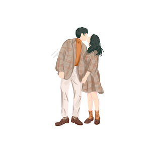 吻 情人节 情人 手拉的 浪漫的 爱 爱情剪贴画 情人节剪贴画