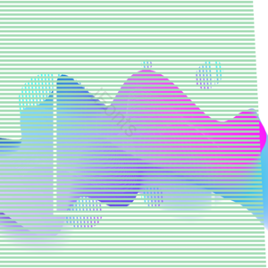 独创性 时尚 流体 渐变 炫 荧光系 文框 几何