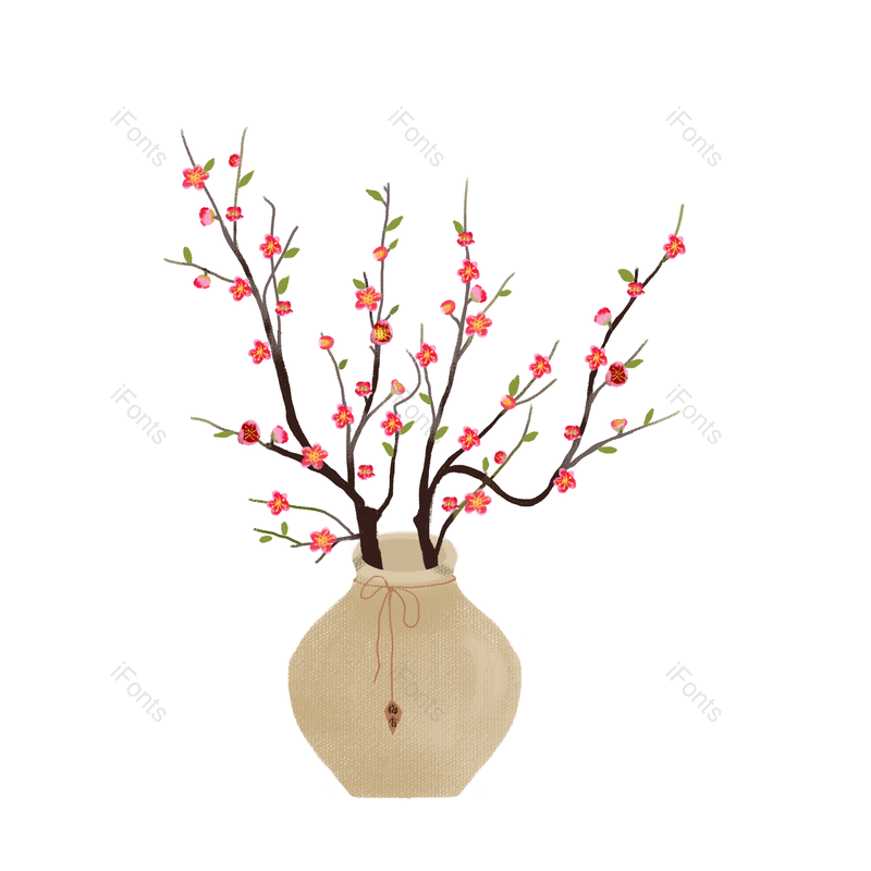 清新图片,插画元素,梅花PNG,优雅免抠素材