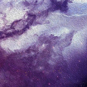 唯美主义 大气 手拉的 星空星河星球 毛笔笔画横钩 紫色 背景 明星剪贴画