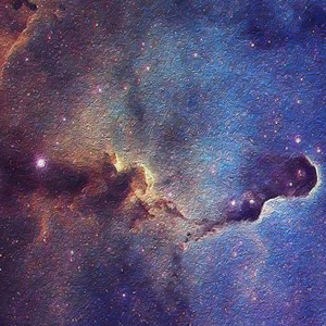 唯美主义 大气 手拉的 星云 星空星河星球 毛笔笔画横钩 背景 蓝色