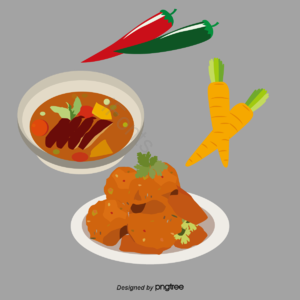 手绘 盘子 胡萝卜 胡椒 餐饮 成分 青椒 食物剪贴画
