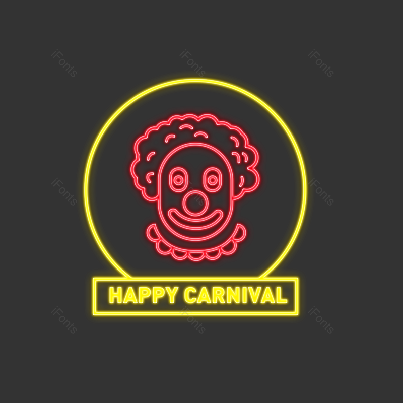 霓虹灯图片,简约元素,彩色PNG,红色免抠素材