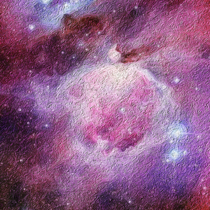 大气 星空 背景 星云 油画笔触 紫红色 唯美