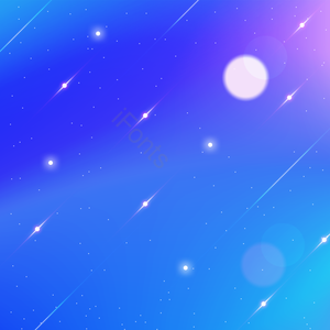 流星 星空 星星 月亮 光圈 光晕 蓝色 紫色