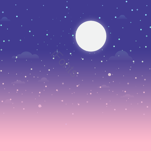 月亮 星空 云朵 渐变 科技 科幻 背景 简约