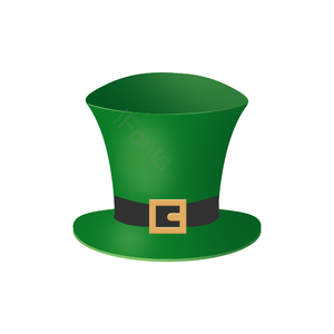 绿帽子 礼帽 绿色 圣帕特里克节 节日 平面 st patricks