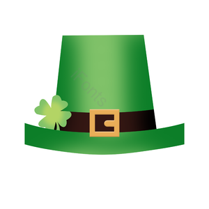 绿帽子 绿色 圣帕特里克节 节日 st patricks day 平面