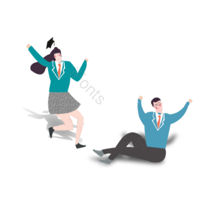 插画 卡通 学生 人物 元素