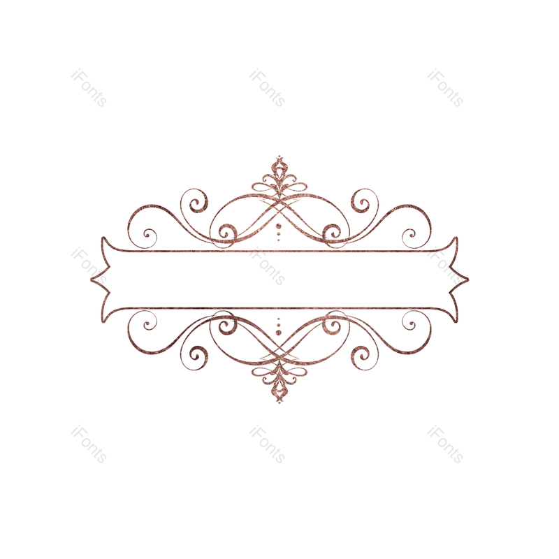 装饰图片,婚礼元素,玫瑰金PNG,祝福免抠素材