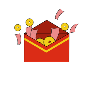 新年 红包 信封 创意 简约 元素 2019 新年快乐