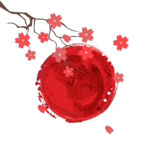 传统 唯美 日本 水墨 花 花瓣 树枝 日式元素
