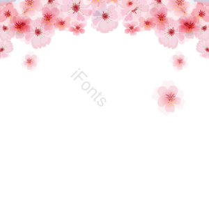 手绘 秋天散落 樱花 水彩 浪漫樱花 向量 粉 粉色樱花