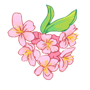春季 植物 樱花 少女 粉色 可爱 元素 清新