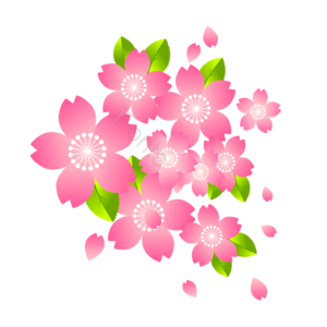 落樱 飘动 春季 生机 清新 浪漫 简约 手绘