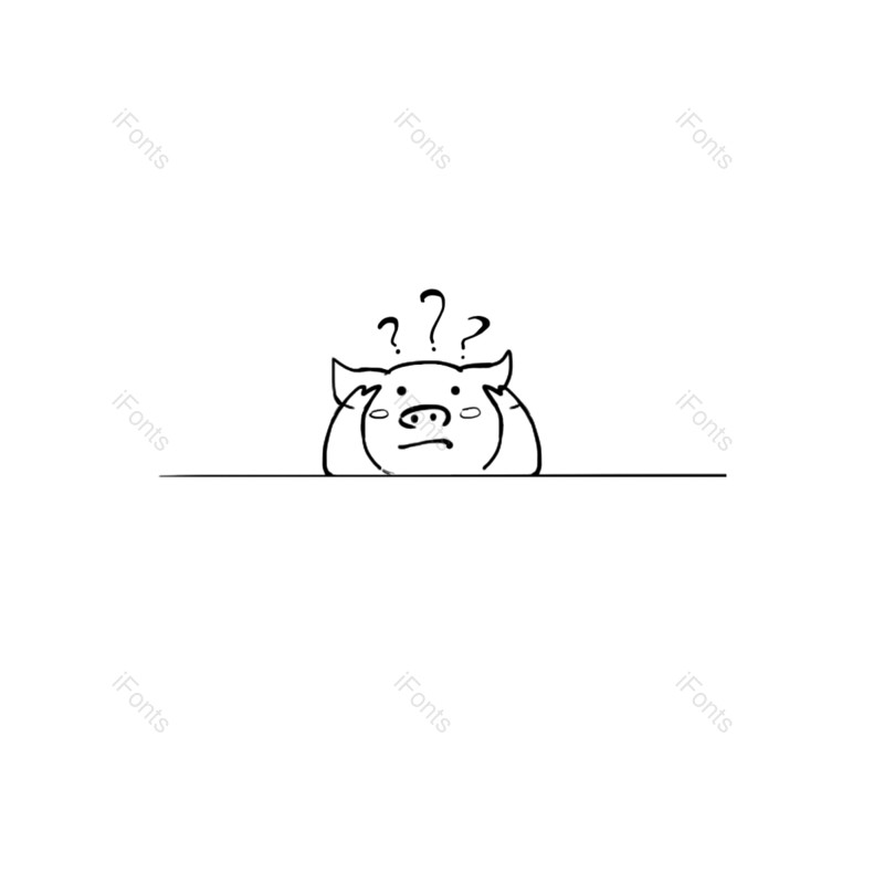 卡通图片,简约元素,思考PNG,可爱免抠素材