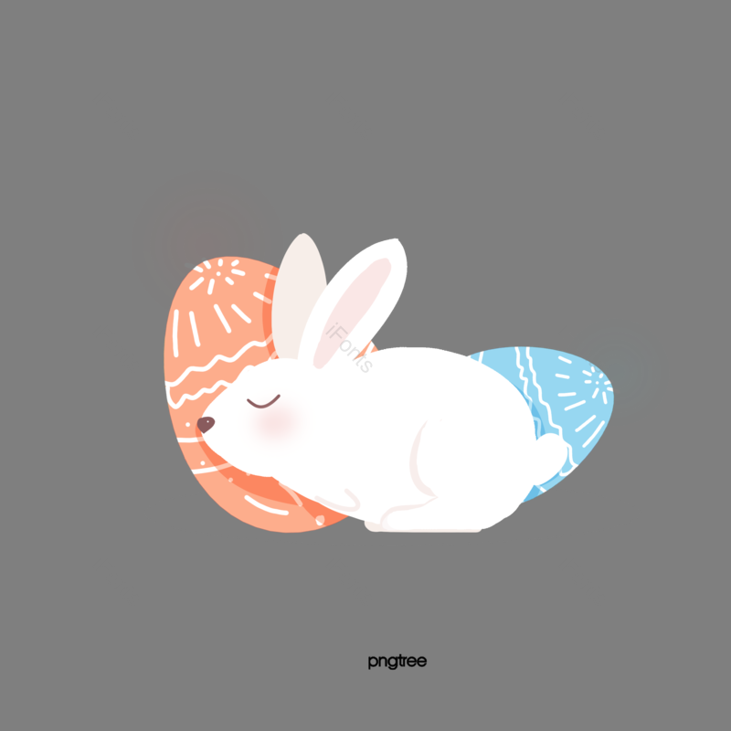 卡通图片,兔子元素,复活节兔子PNG,插画免抠素材