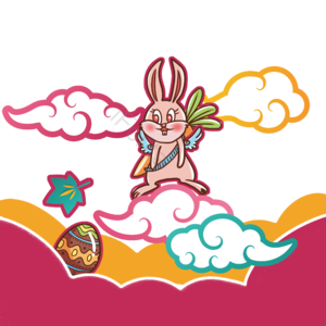 创意 快乐 剪纸 立体 复活蛋 复活兔 复活节 兔子