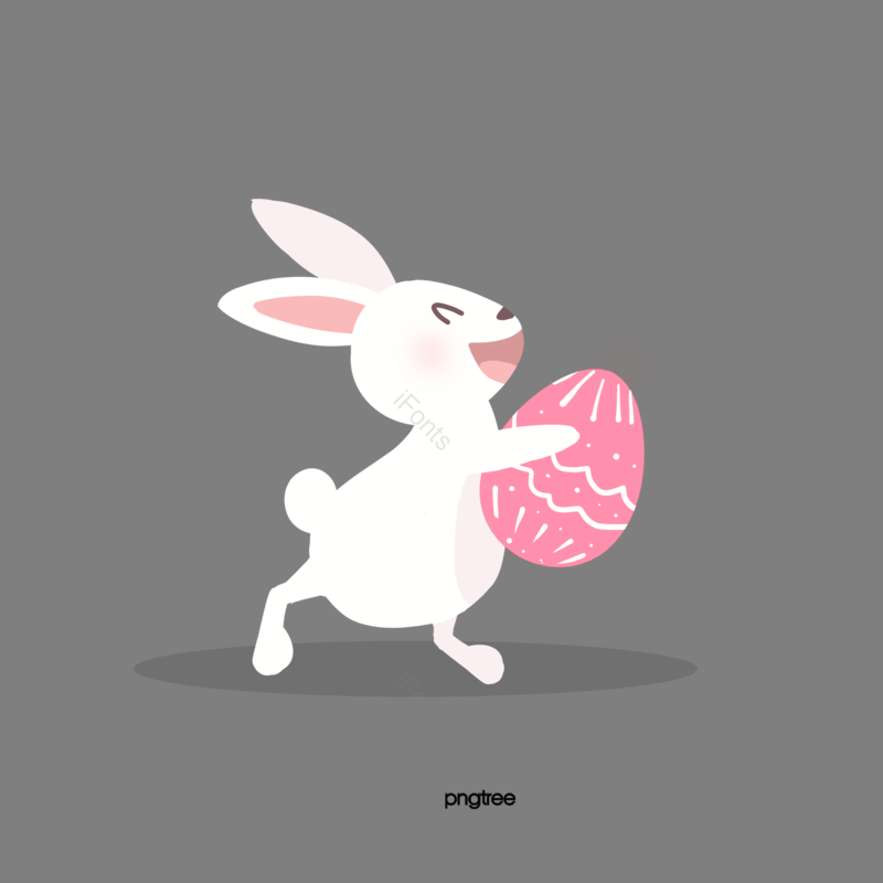 卡通图片,兔子元素,复活节兔子PNG,插画免抠素材
