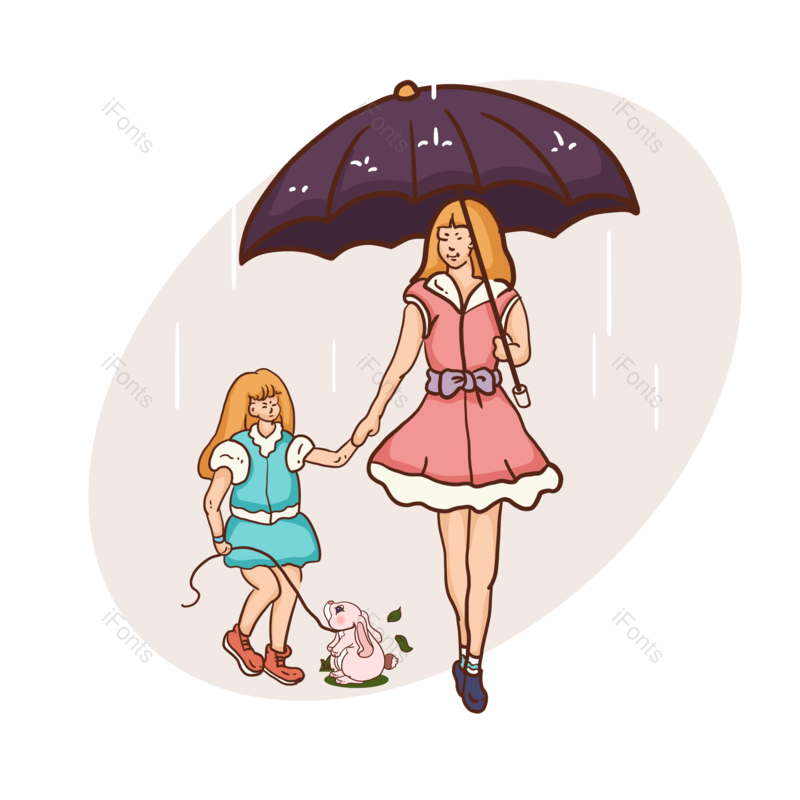 雨伞图片,蓝色元素,裙子PNG,宠物免抠素材