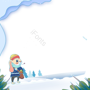 创意 剪纸 立体 复活蛋 复活兔 复活节 雪地 场景