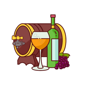 葡萄叶 德国 木纹 啤酒 木桶 圆筒 酒桶 葡萄