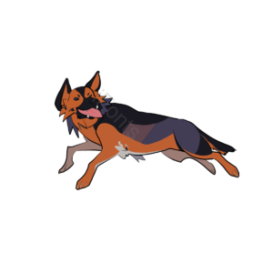 德国 德牧 元素 创意 德国牧羊犬 手绘 奔跑 活泼