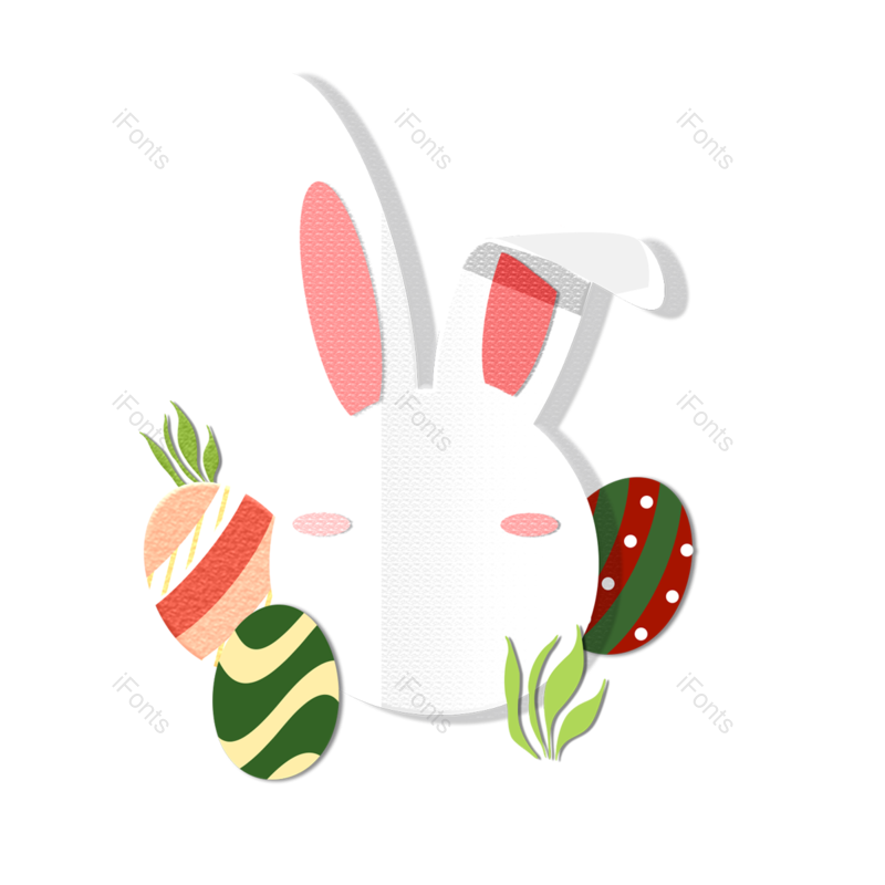 卡通图片,立体元素,兔子PNG,插画免抠素材