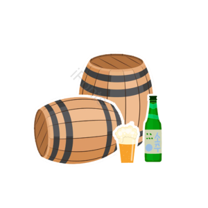 杯子 酒瓶 圆筒 木质 手绘 酒桶 啤酒 德国