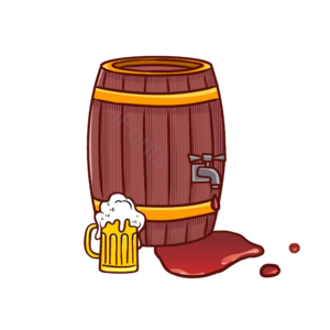 圆筒 木质 手绘 酒桶 啤酒 德国 红酒 杯子