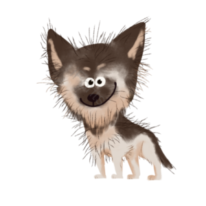 德国 牧羊犬 手绘 插画 德牧 元素 海报 可爱