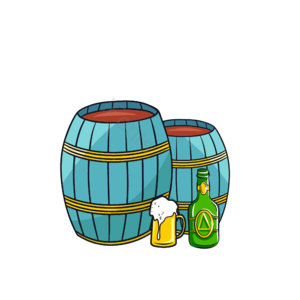 圆筒 木质 手绘 酒桶 啤酒 德国 红酒 杯子