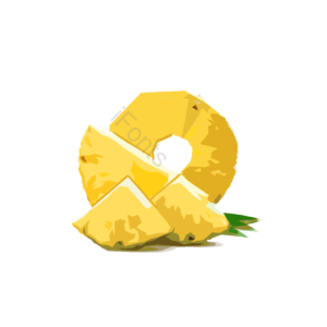 橙色 凤梨 元素 卡通 色块 简约 圆形