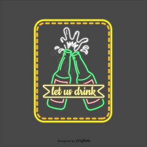 发光的 啤酒嗨翻天 庆祝 取色 玻璃类 气泡 灯管 碰杯