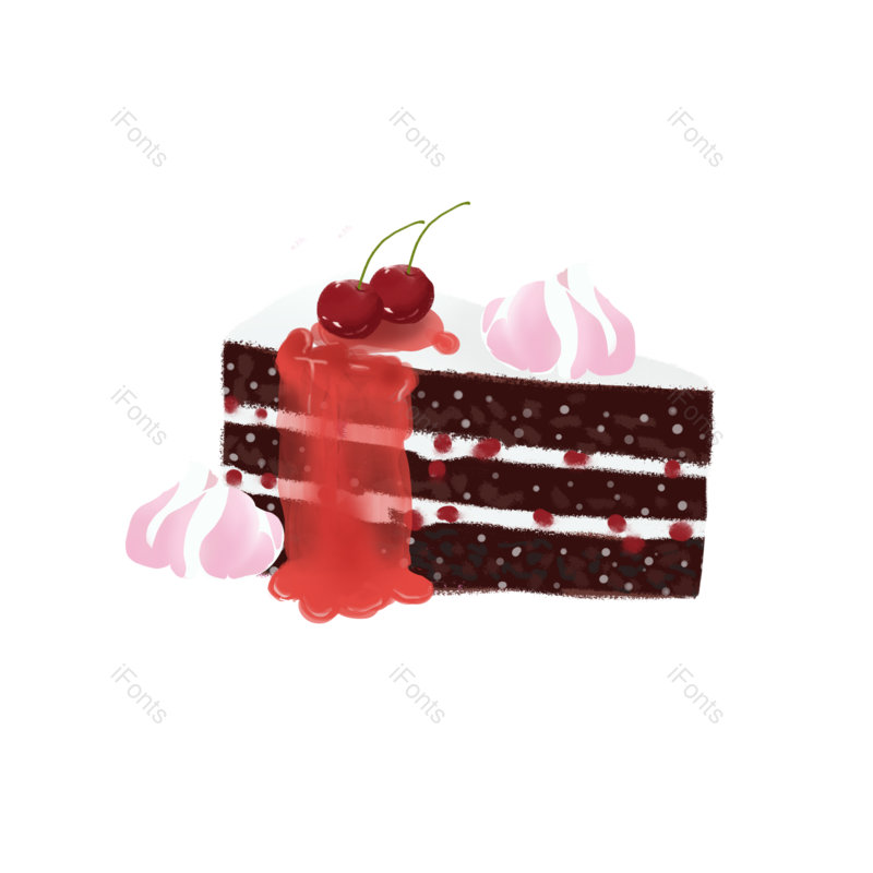 美食图片,黑森林元素,美味PNG,奶油免抠素材