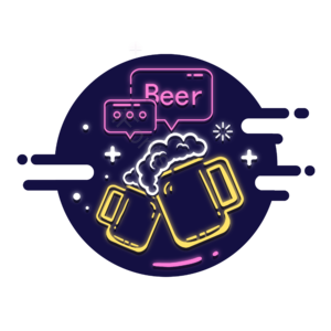 啤酒 酒杯 酒桶 碰杯 庆祝 霓虹 彩色 元素