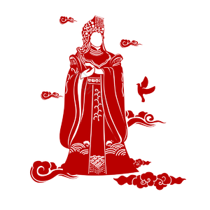 妈祖节 剪纸 红色 文艺 祥云