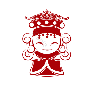 妈祖节 剪纸 红色 文艺 可爱 传统 笑脸
